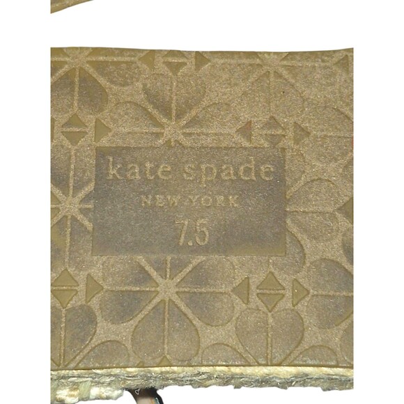 Kate Spade Black/White Plaid Bonnie Preppy Strappy Sandals Size 7.5 Leather Trim - Picture 2 of 7